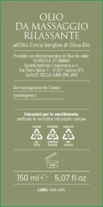 Etichetta - Olio da massaggio rilassante